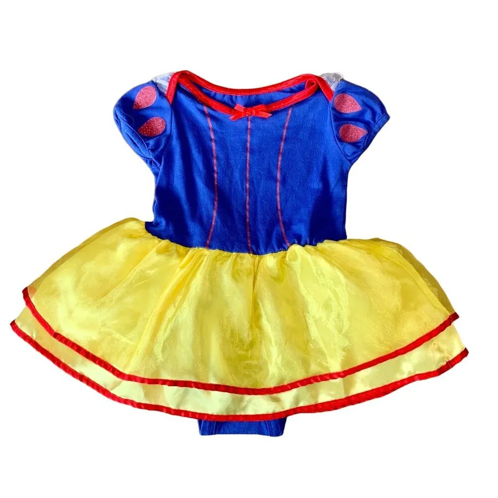 DISNEY PARKS Snow White Costume Baby Girl 12-18 Girls Halloween Bodysuit Dress - Picture 1 of 6